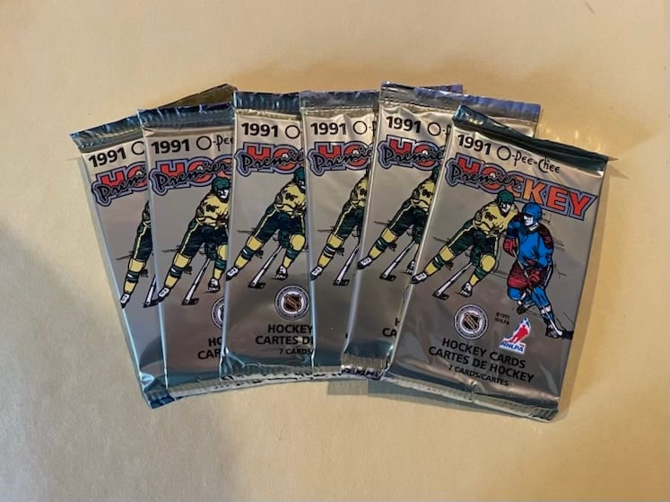 1991 OPC O-PEE-CHEE PREMIER HOCKEY FACTORY SEALED PACKS -6 - JAGR FEDOROV ROOKIE