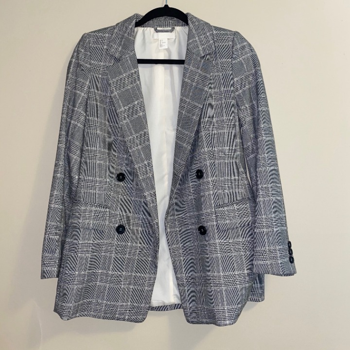 H&M Grey Patterned Coat