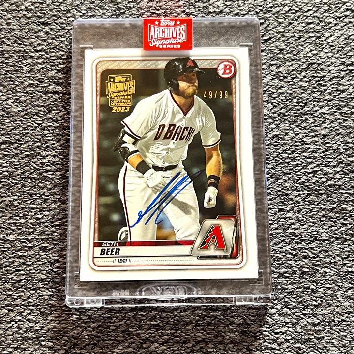 2023 Topps Archives Signature Series Seth Beer On-Card Auto /99 Diamondbacks