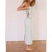 ZARA NEW WOMAN FITTED STRAPLESS MIDI DRESS WITH SATIN BOWS SEA GREEN SIZE MEDIUM