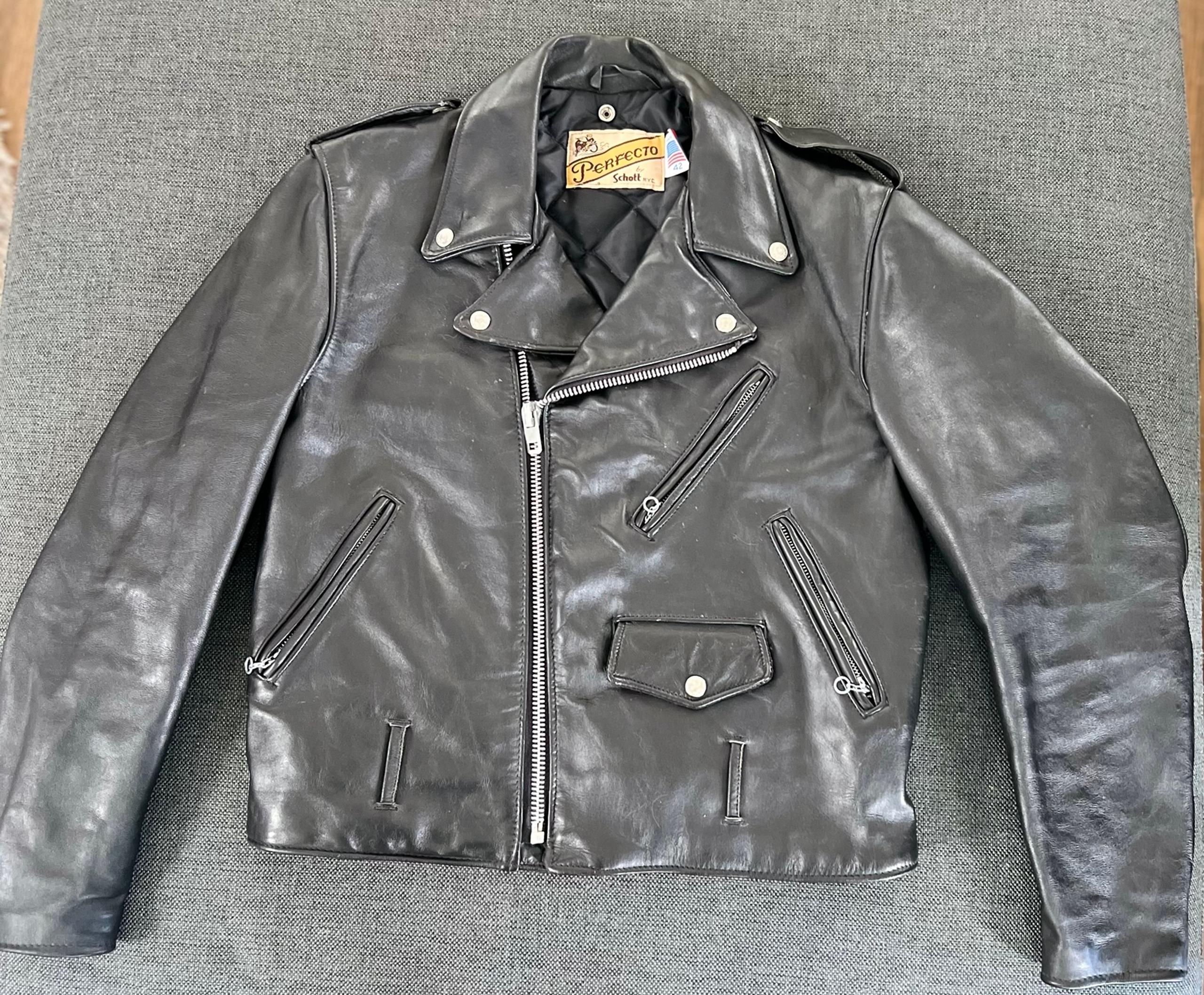Schott NYC Classic Perfecto® 618 Steerhide Leather Motorcycle Jacket – Vintage