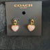 Coach Rose Quartz Heart Earrings