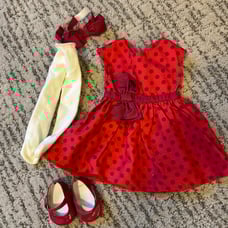 American girl Mary Ellen’s Christmas dress HTF