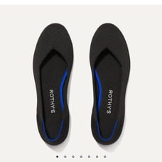 Rothy’s “The Flat” black in color and size 8.5.. EUC
