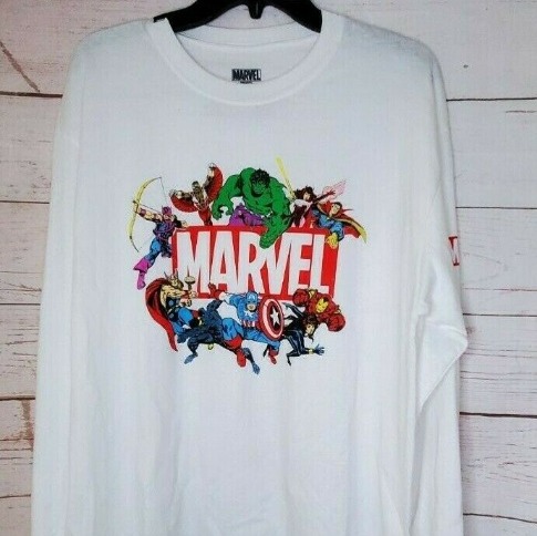 Marvel Comics Hero Graphic Long Shirt