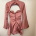 HOUSE OF CB Toira Satin Corset Mini dress in Rose pink size M