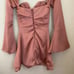 HOUSE OF CB Toira Satin Corset Mini dress in Rose pink size M
