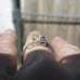 .25ctw NATURAL BLUE & YELLOW DIAMOND RING! CERTIFICATE AUTHENTICITY LEAF FLOWER