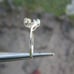.25ctw NATURAL BLUE & YELLOW DIAMOND RING! CERTIFICATE AUTHENTICITY LEAF FLOWER