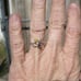 .25ctw NATURAL BLUE & YELLOW DIAMOND RING! CERTIFICATE AUTHENTICITY LEAF FLOWER