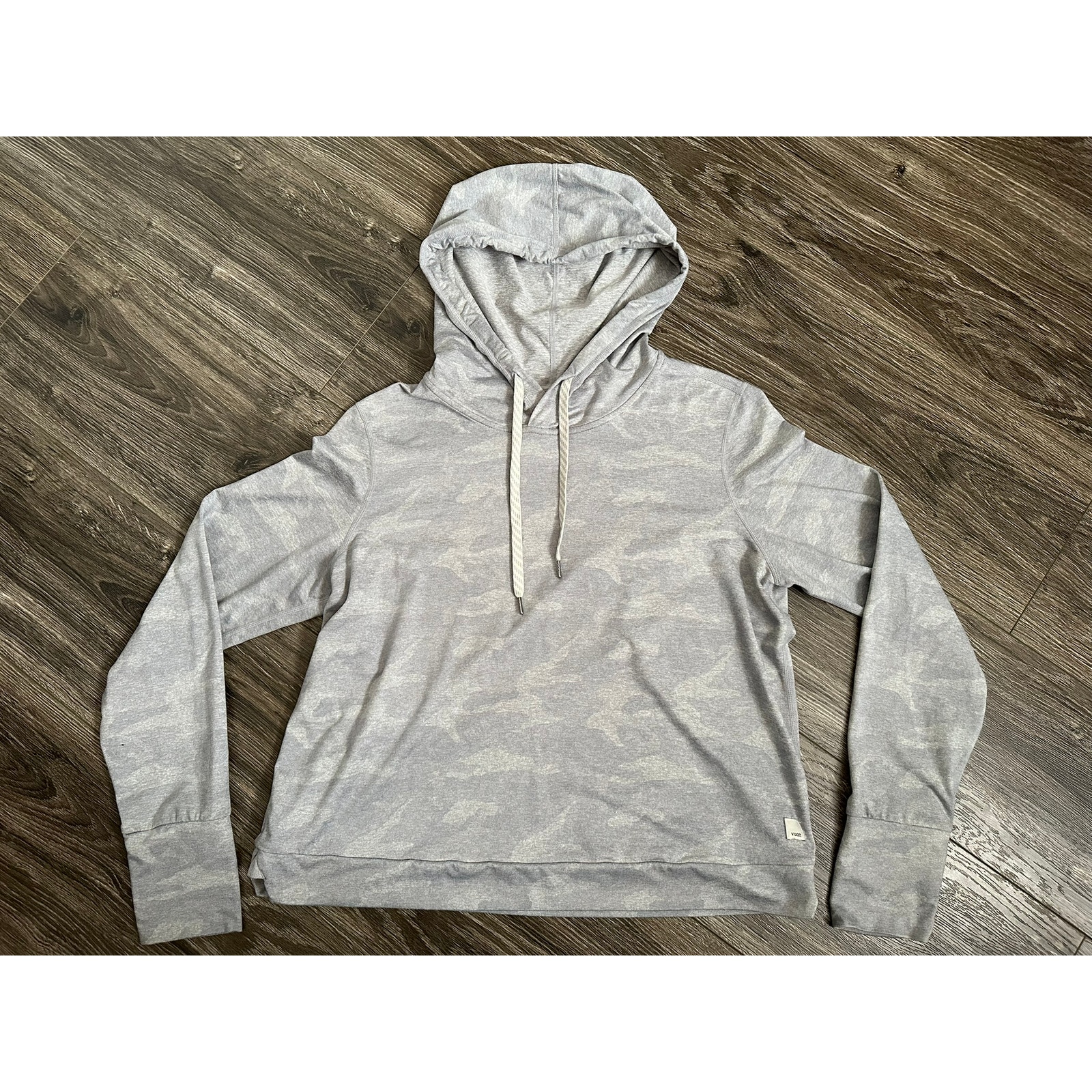 Vuori Halo Essential Hoodie Pale Heather Camo Pullover size Small