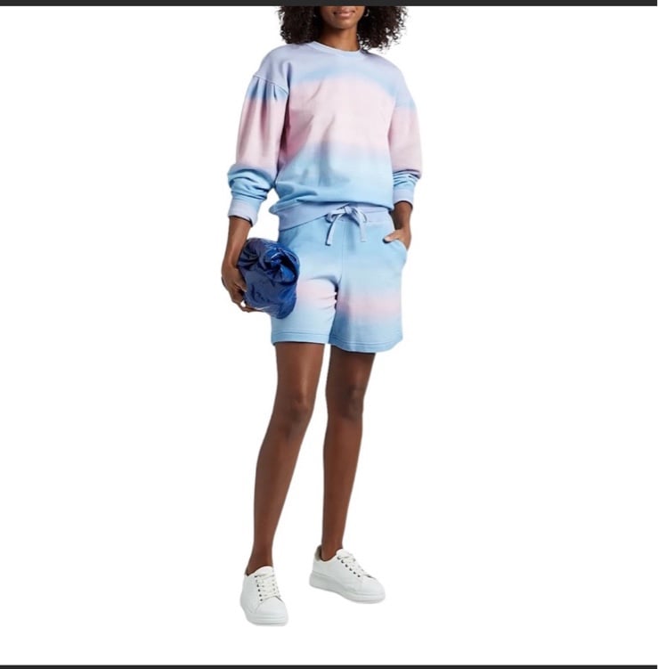 DEREK LAM 10 CROSBY Dégradé French cotton-terry sweatshirt