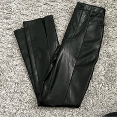 Abercrombie and Fitch Vegan Leather Split Hem Pants size 4/27