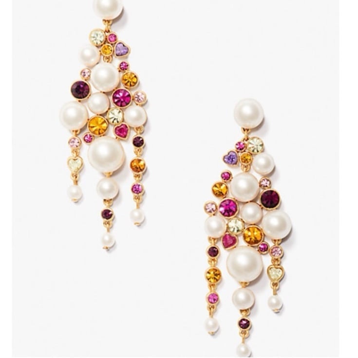 128 Kate Spade pearl caviar statement earrings multi color