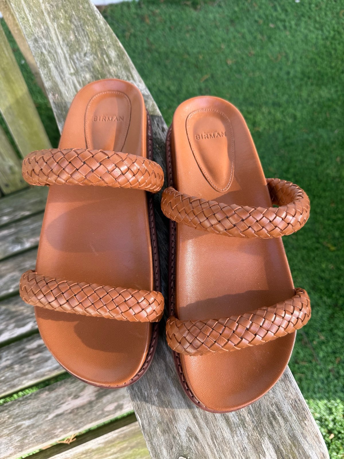 Alexandre Birman Alessia Flats Cuoio Brown Size 38 USA 7.5 R