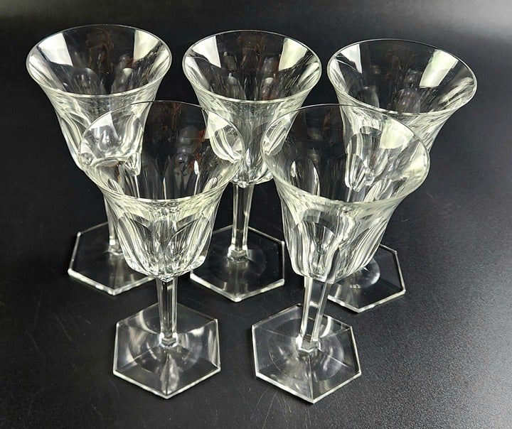 Vintage Wine Glass - Malmaison (Cut) by BACCARAT - 5 5/8 Tall - Set of 5