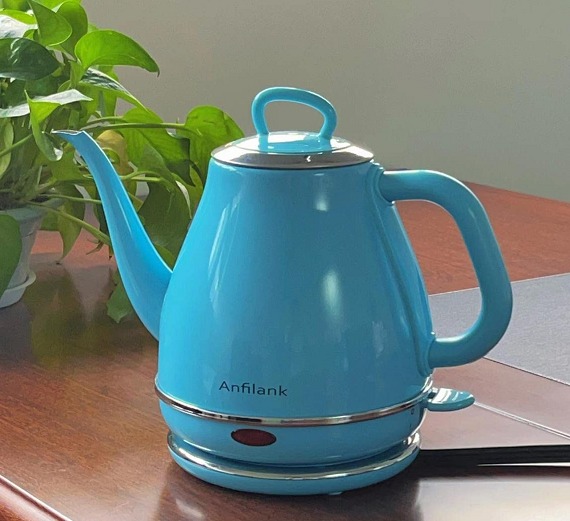 New Electric Gooseneck Kettle, 1L 1500W Fast Boil, 100% Stainless Steel BPA Free