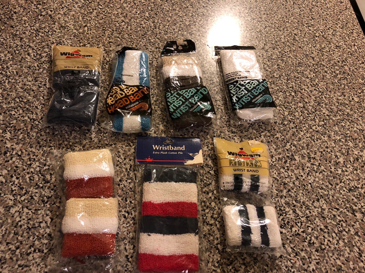 Vgt 70's 80's deadstock headbsnd wristba