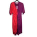 Trina Turk Women's Twist Front Vivid Viola Midi Dress Size L Pink Orange NWT