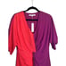 Trina Turk Women's Twist Front Vivid Viola Midi Dress Size L Pink Orange NWT