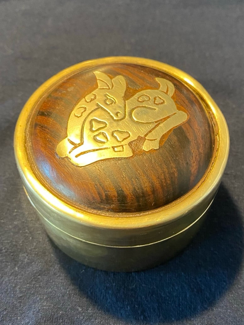 Brass and Wood Decorative Box