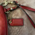 Vintage Coach Leather Wristlet Pouch Red Wallet