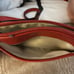 Vintage Coach Leather Wristlet Pouch Red Wallet