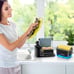 Hand and Dish Soap Dispenser Set with Tray Black