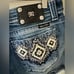 Miss Me JW5416H Embroidered and Studded Western Denim Shorts Size 30