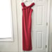 Likely Red Scarlet Off Shoulder Darrah Thigh High Double Slit Long Gown 0