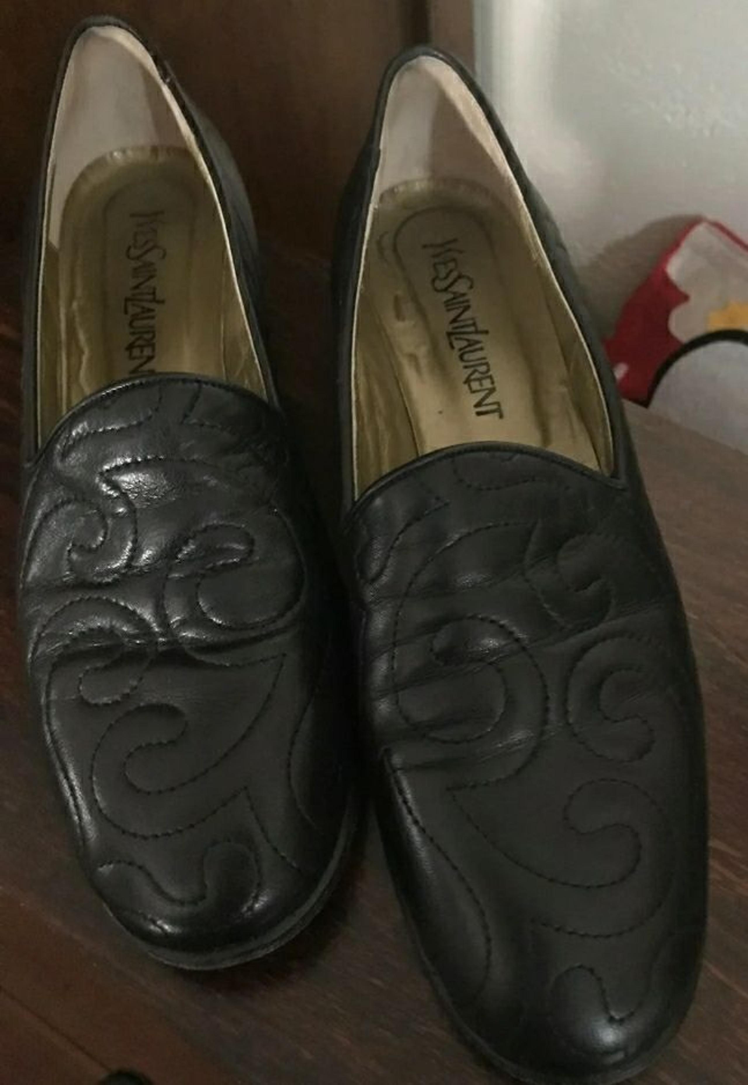 Black Leather flats