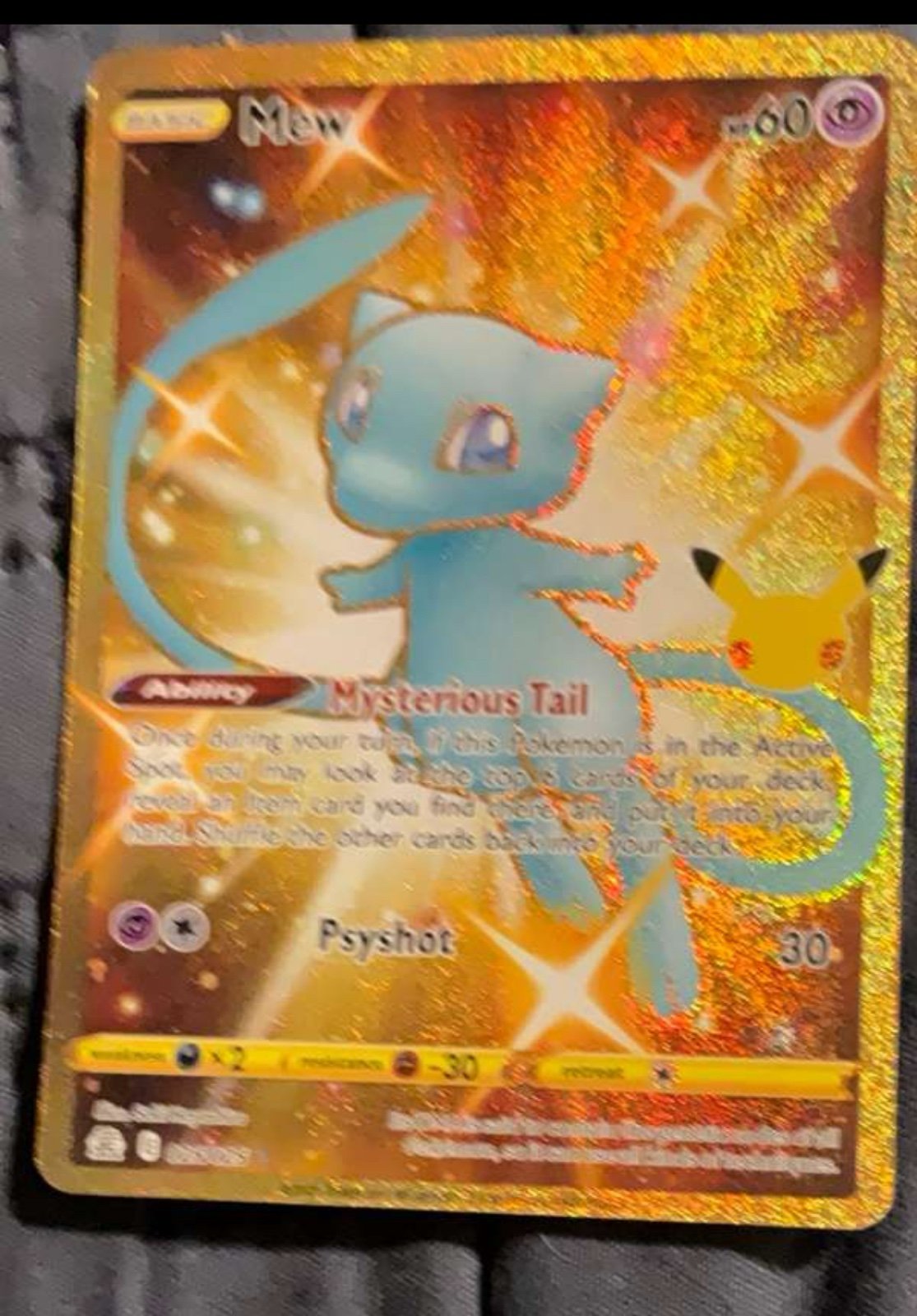 2021 Pokemon Celebrations Mew Full Art Secret Rare Holo 025/025