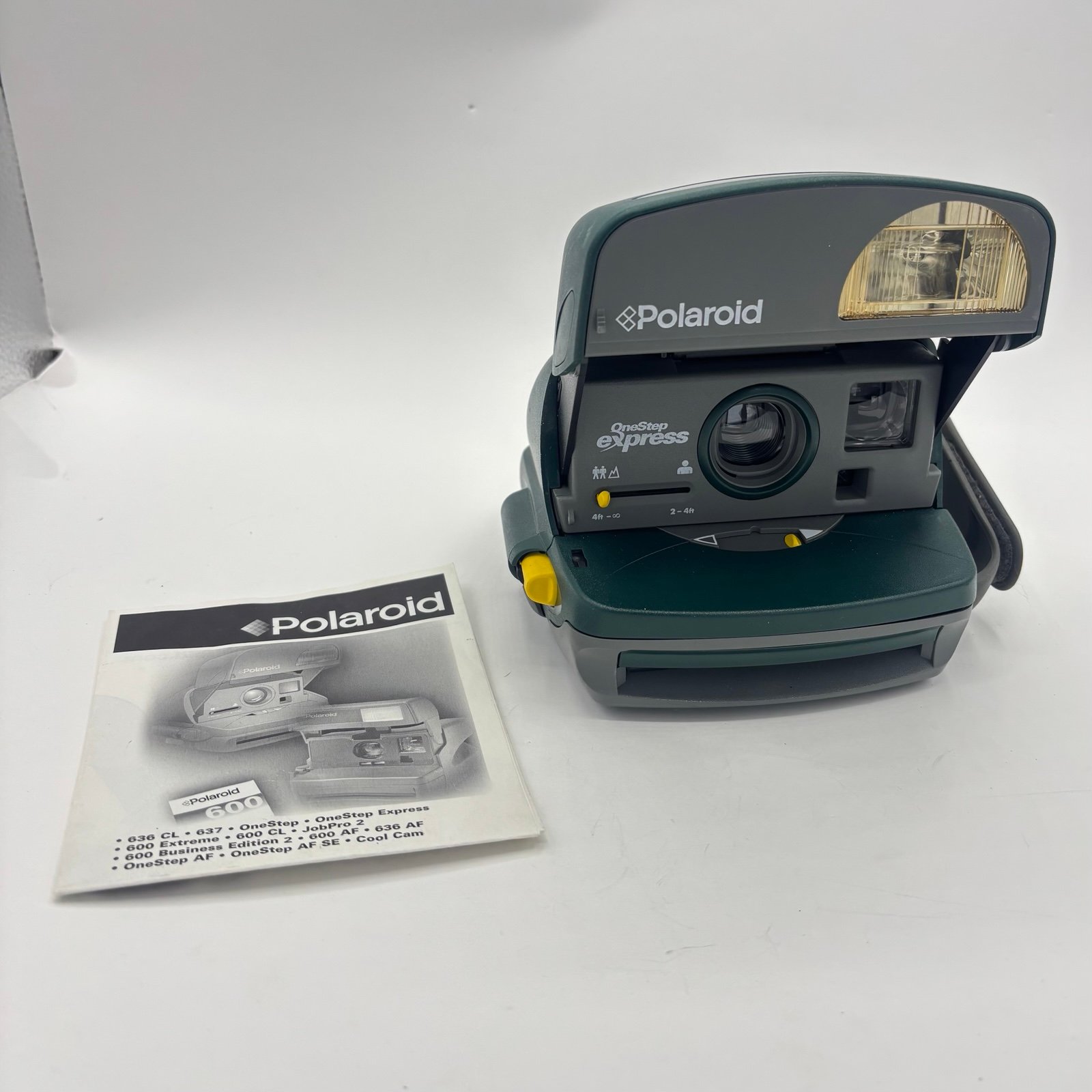 Vintage 90’s Y2K Polaroid one step express 600 instant film camera & manual