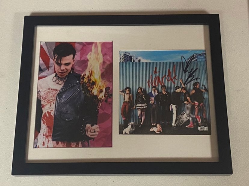 Yungblud autographed signed matted and framed weird cd cover with jsa coa
