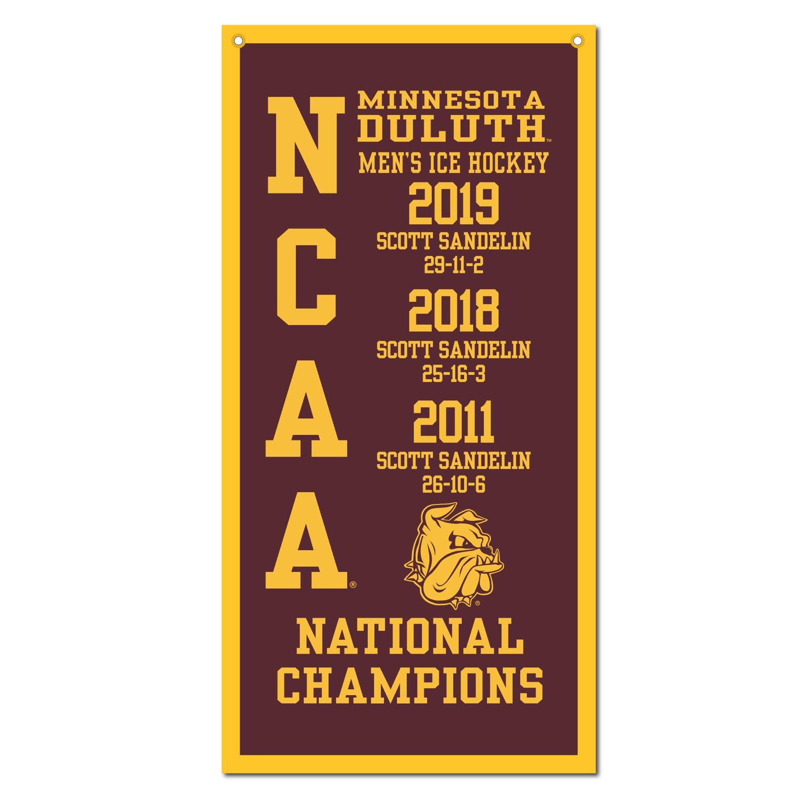 UMD Bulldogs Hockey National Championship Banner Minnesota Duluth