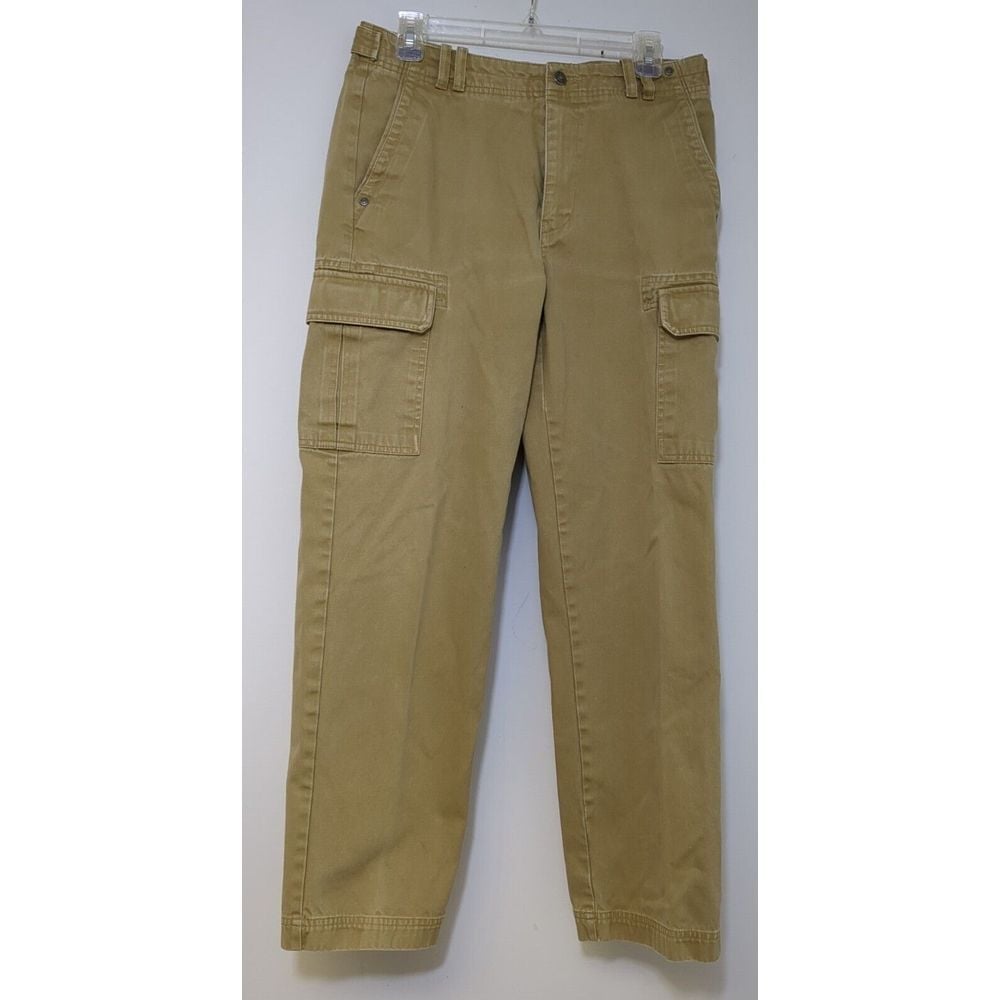 Brooks Brothers 346 Twill Baggy Cargo Pants Mens Size 33x30 Y2K Canvas Vintage