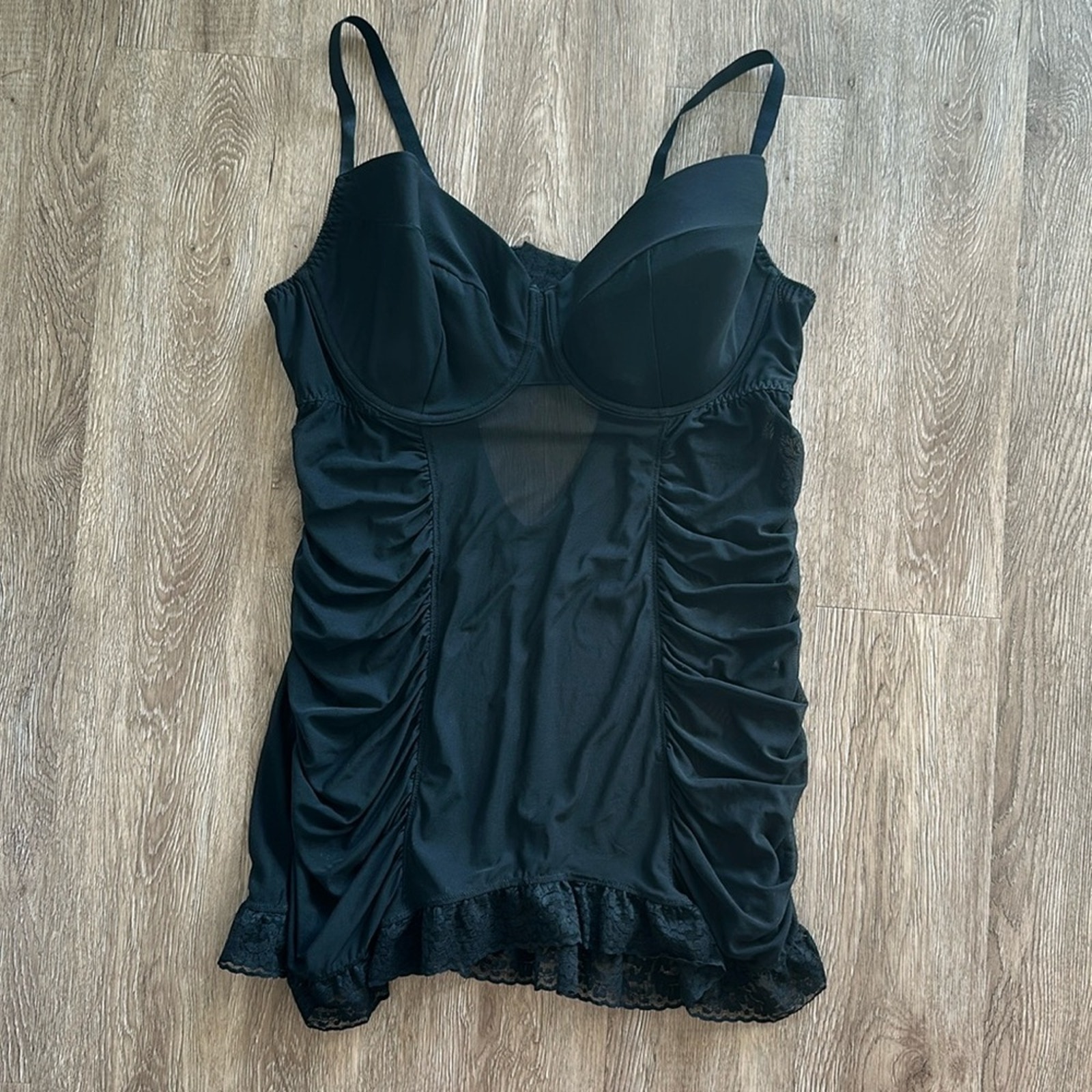 Torrid Mesh Ruched Front Underwire Lingerie