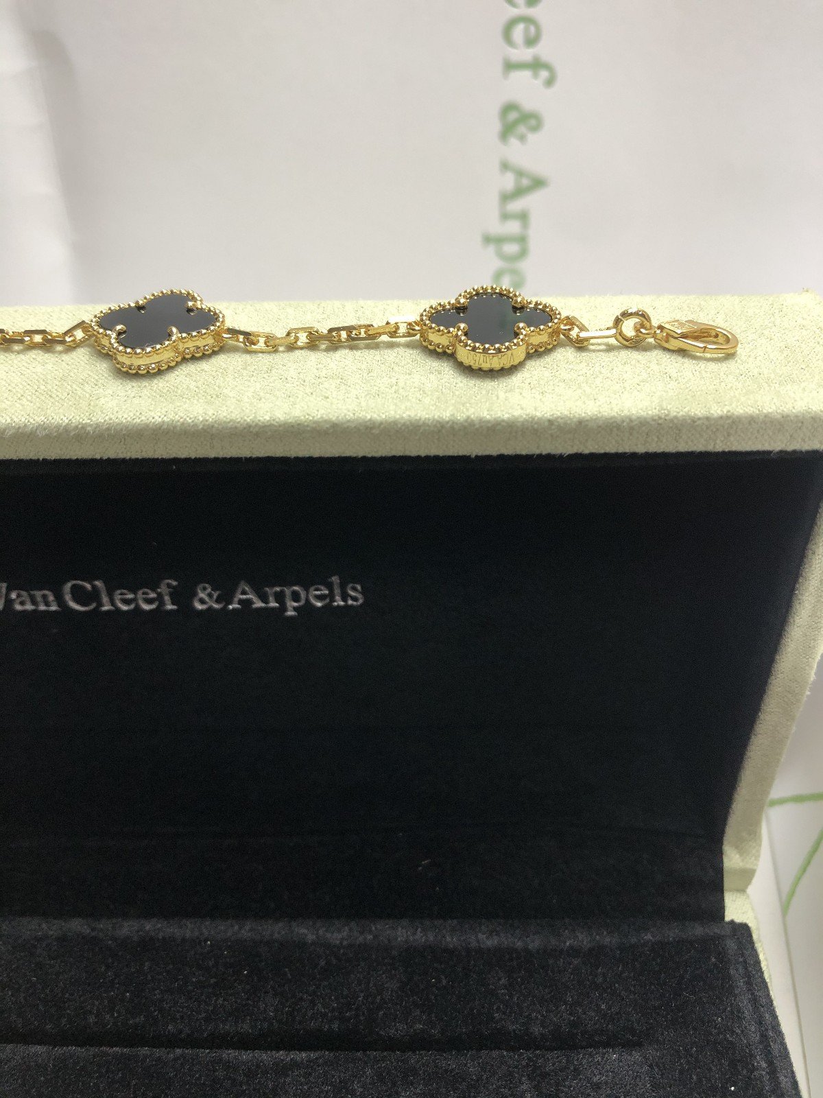 Vintage Gold Filled Bracelet with Five Flowers