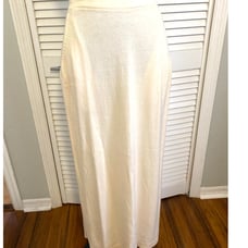 Peruvian Connection Skirt Sweater Large Beige D Orsay Knit Lagen look Midi