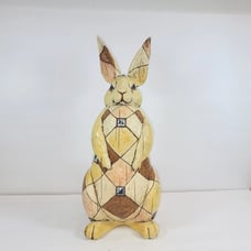 2004 Jim Shore Rabbit Bunny Large Sculpture Figurine Easter Enesco 16 Quilted