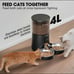 (GeooRood) Smart Dual-Bowl Pet Feeder | Stainless Steel Timed & Portion Control