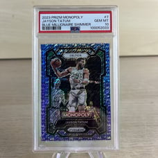 2023-24 Prizm Monopoly JAYSON TATUM Blue Millionaire Shimmer /10 PSA 10 Celtics