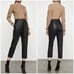BCBGMAXAZRIA Pleated Faux Leather Pants Size M