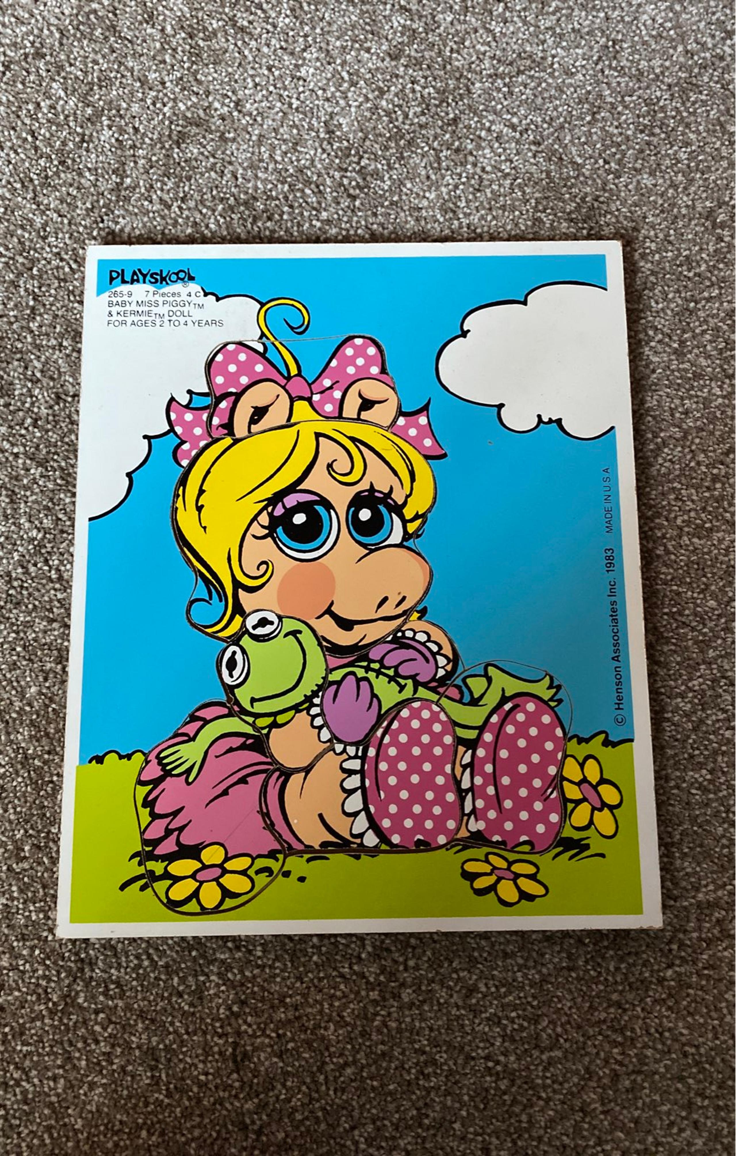 Vintage 1983 baby miss piggy puzzle