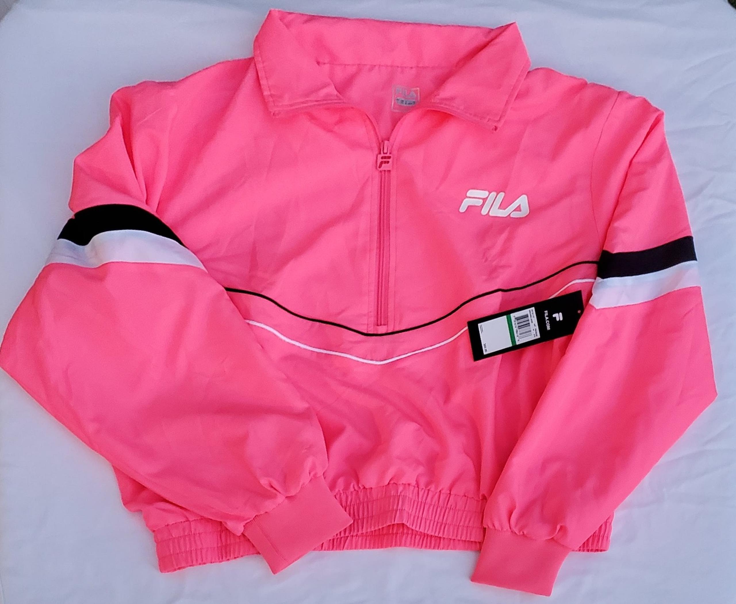 FILA Hot Pink Wind Breaker Size Large NWT