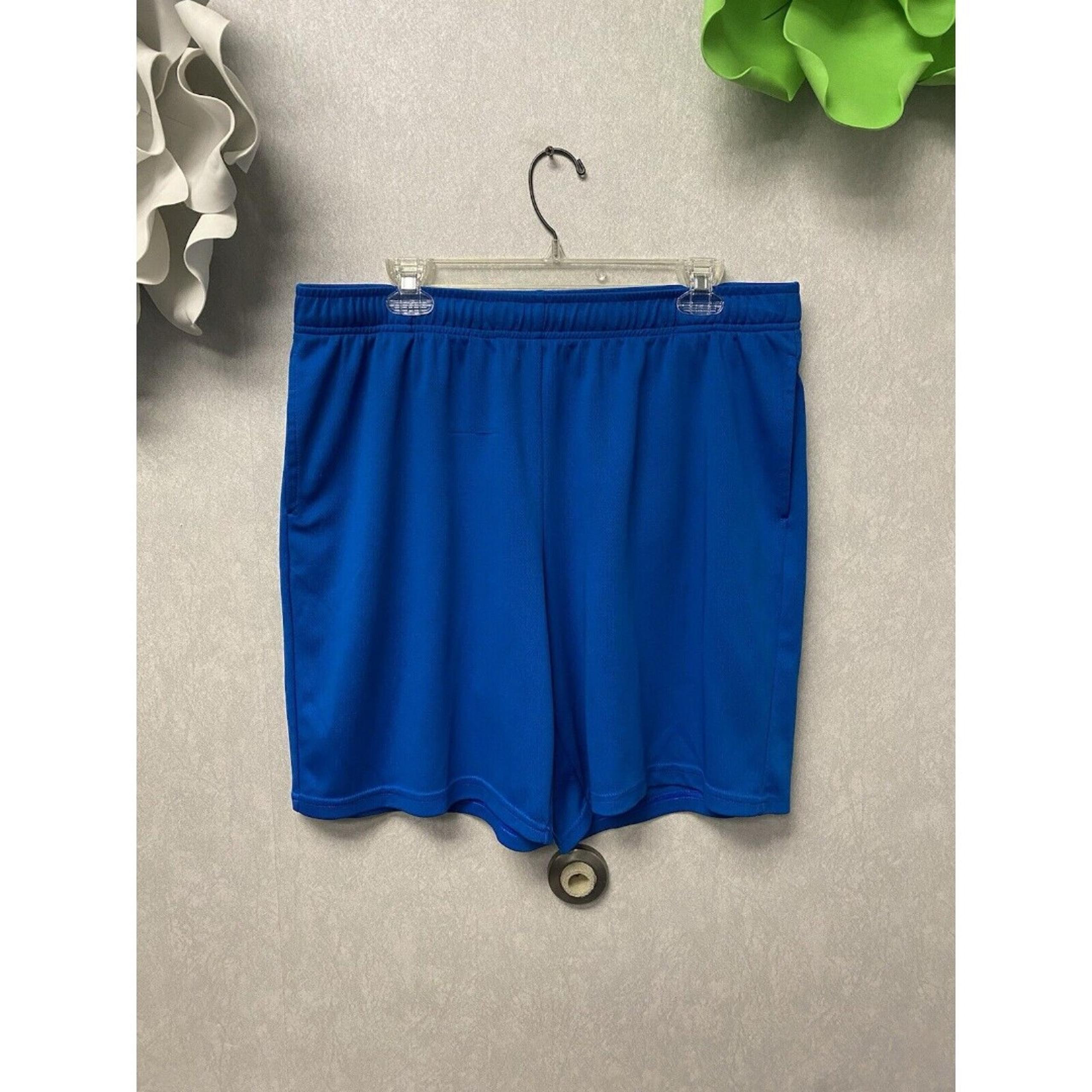 Tek Gear Blue Men's Mesh Shorts Moisture Wicking, Stretch, Breathable Size XL