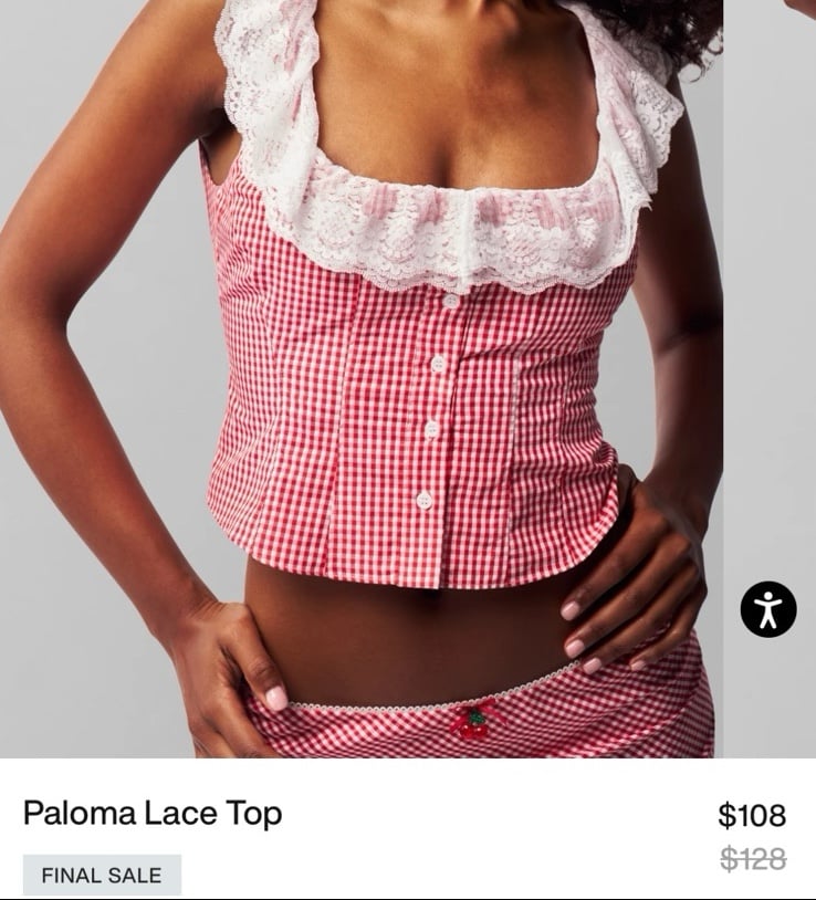 GUIZIO paloma gingham top