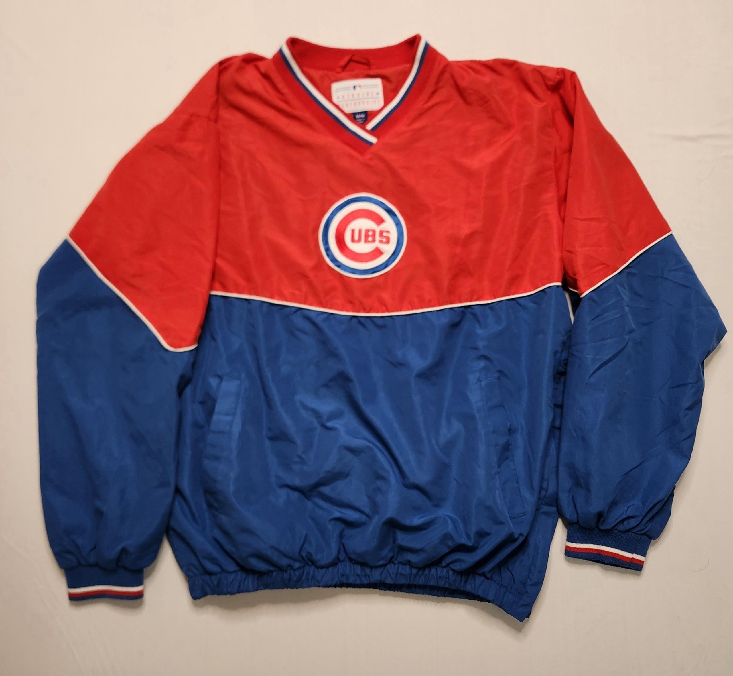 RARE Authentic MLB Genuine Merchandise Chicago Cubs Pullover Windbreaker Sz M