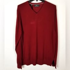 Rodd & Gunn Sweater Men's Merino Wool Wine Red Springston V-neck Knit XL NEW