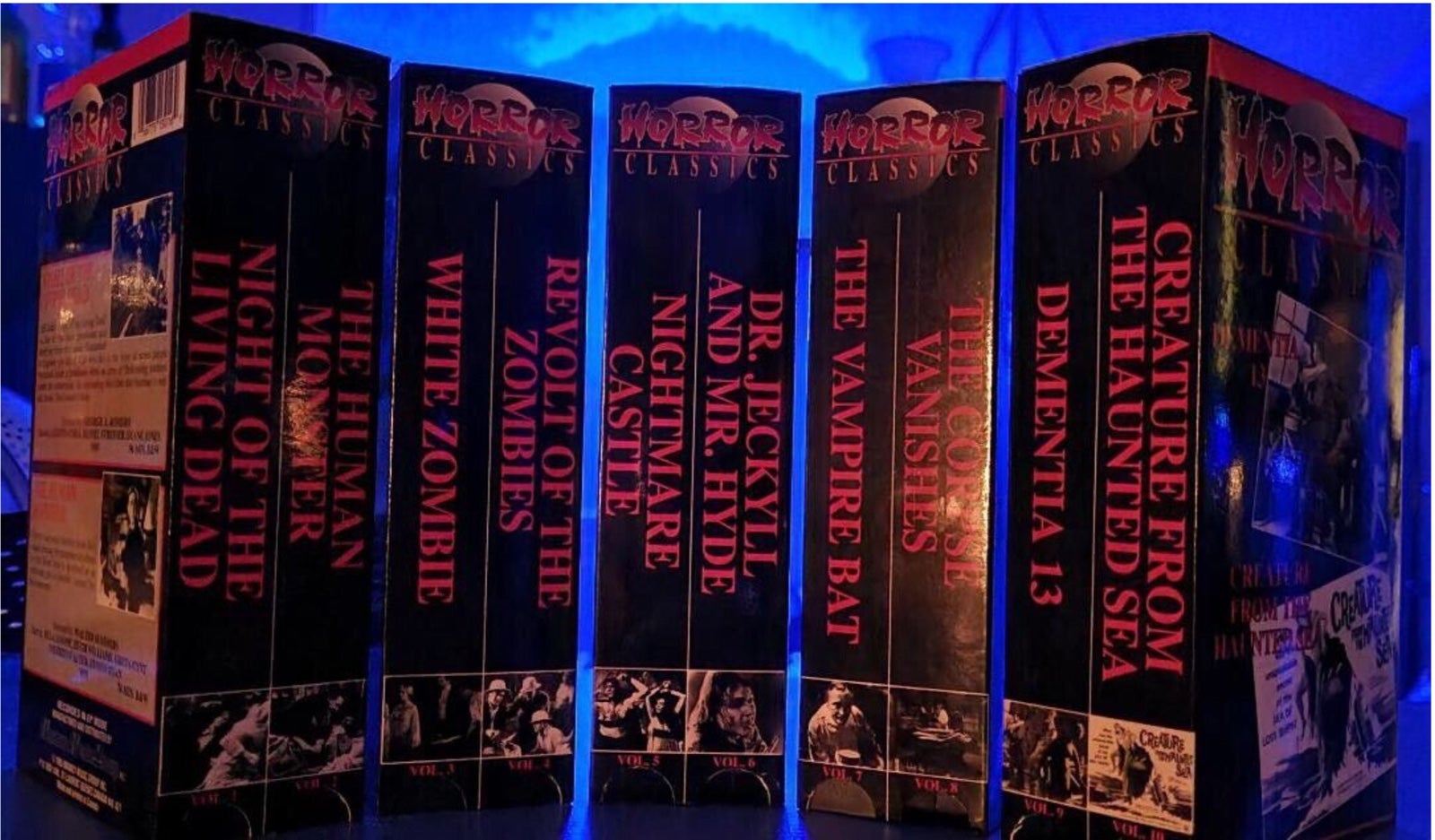 Horror Classics COMPLETE SET Of All 10 Movies VHS White Zombie The Human Monster